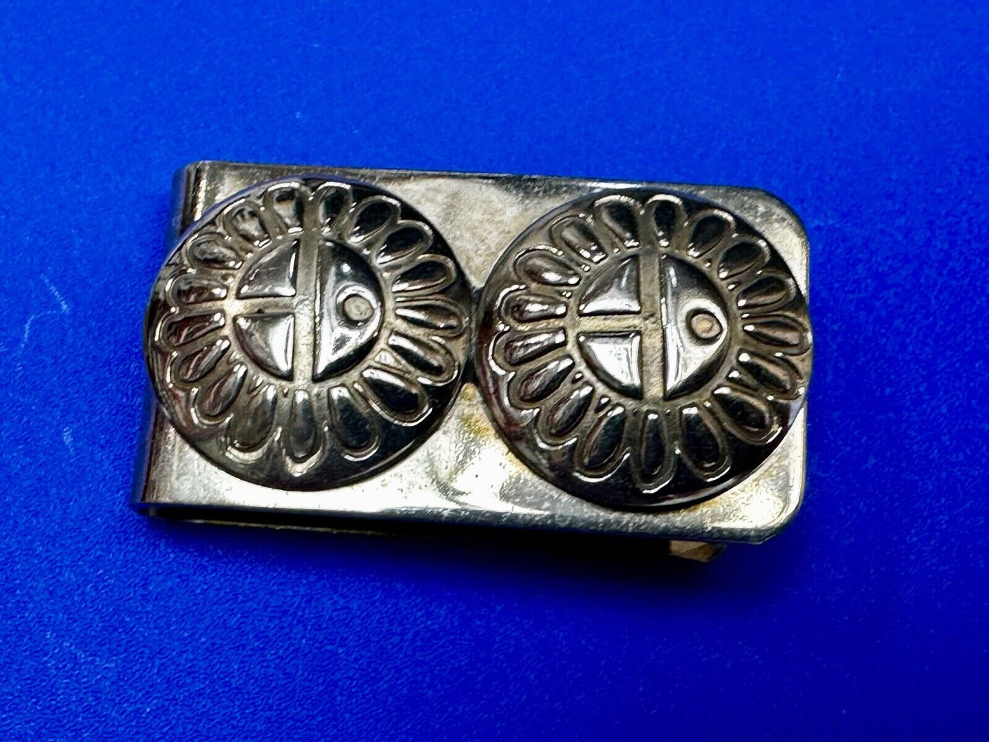 Aztec Symbol Mexican Silver Tone Money Clip - unknown to me!