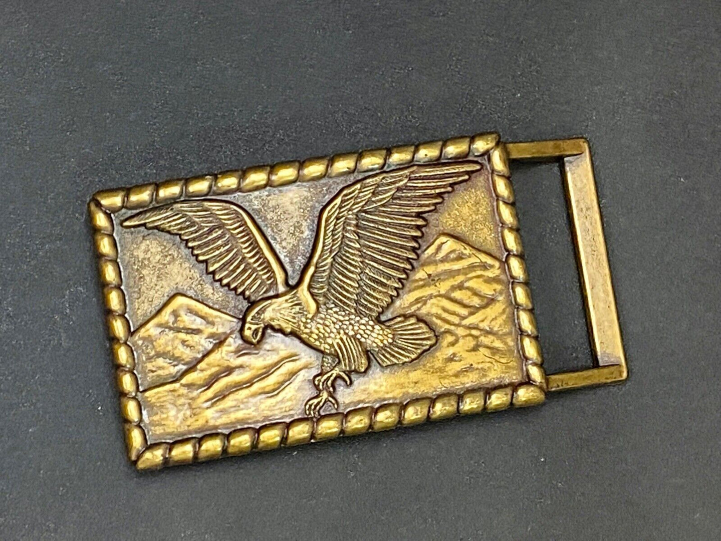 Vintage Eagle Belt Buckle American Americana Usa Biker Mountains Classic