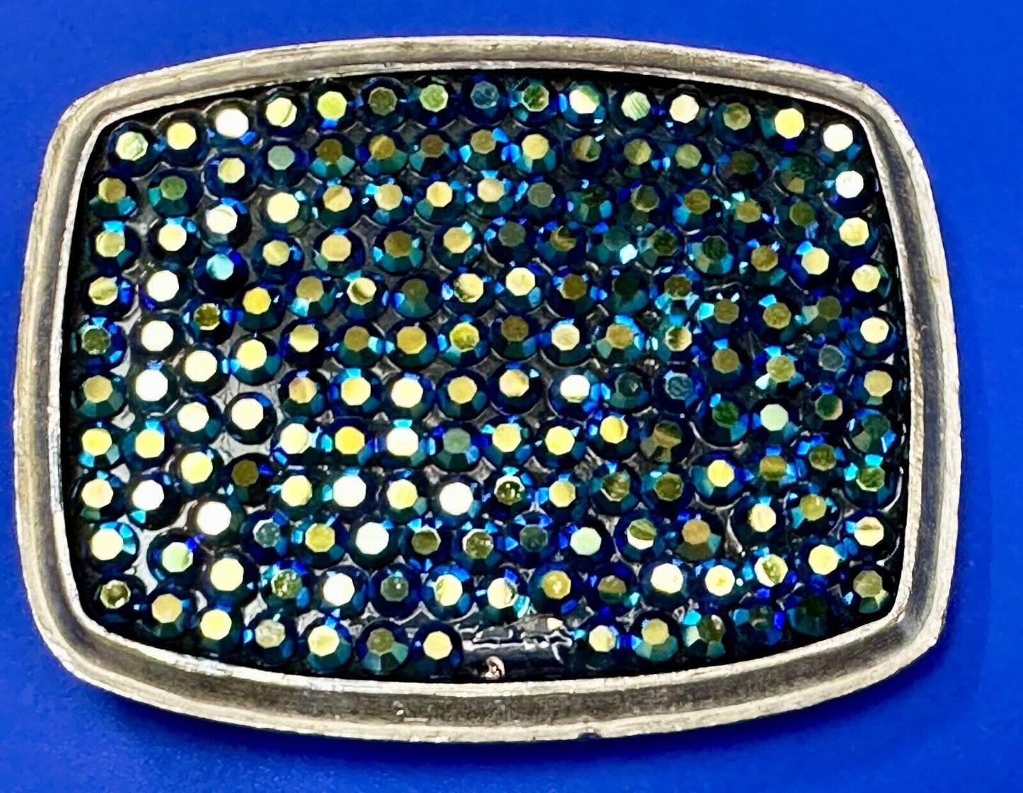 USA made Rhinestone covered retro vibe Belt Buckle
