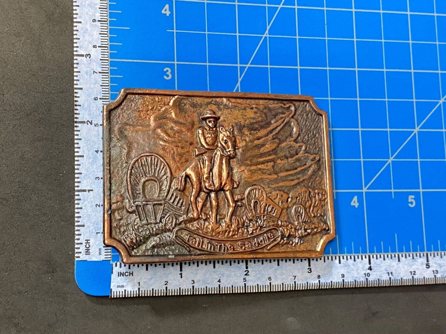 Tall in the Saddle - Western Horse and Cowboy way of life! belt buckle