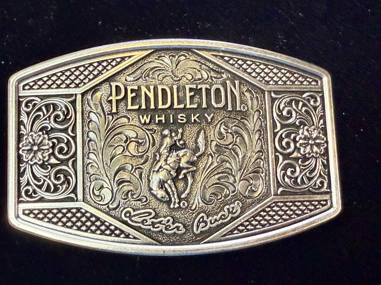 2022 Pendleton Whiskey Let'er Buck Rodeo Cowboy Montana Silversmiths Belt Buckle