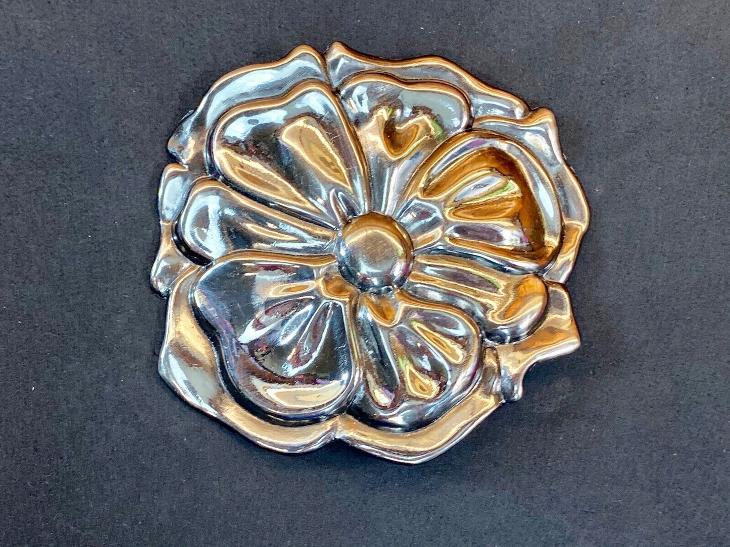 Vintage Charmant Figural Flower Scarf Belt Purse Shoe Clip Buckle