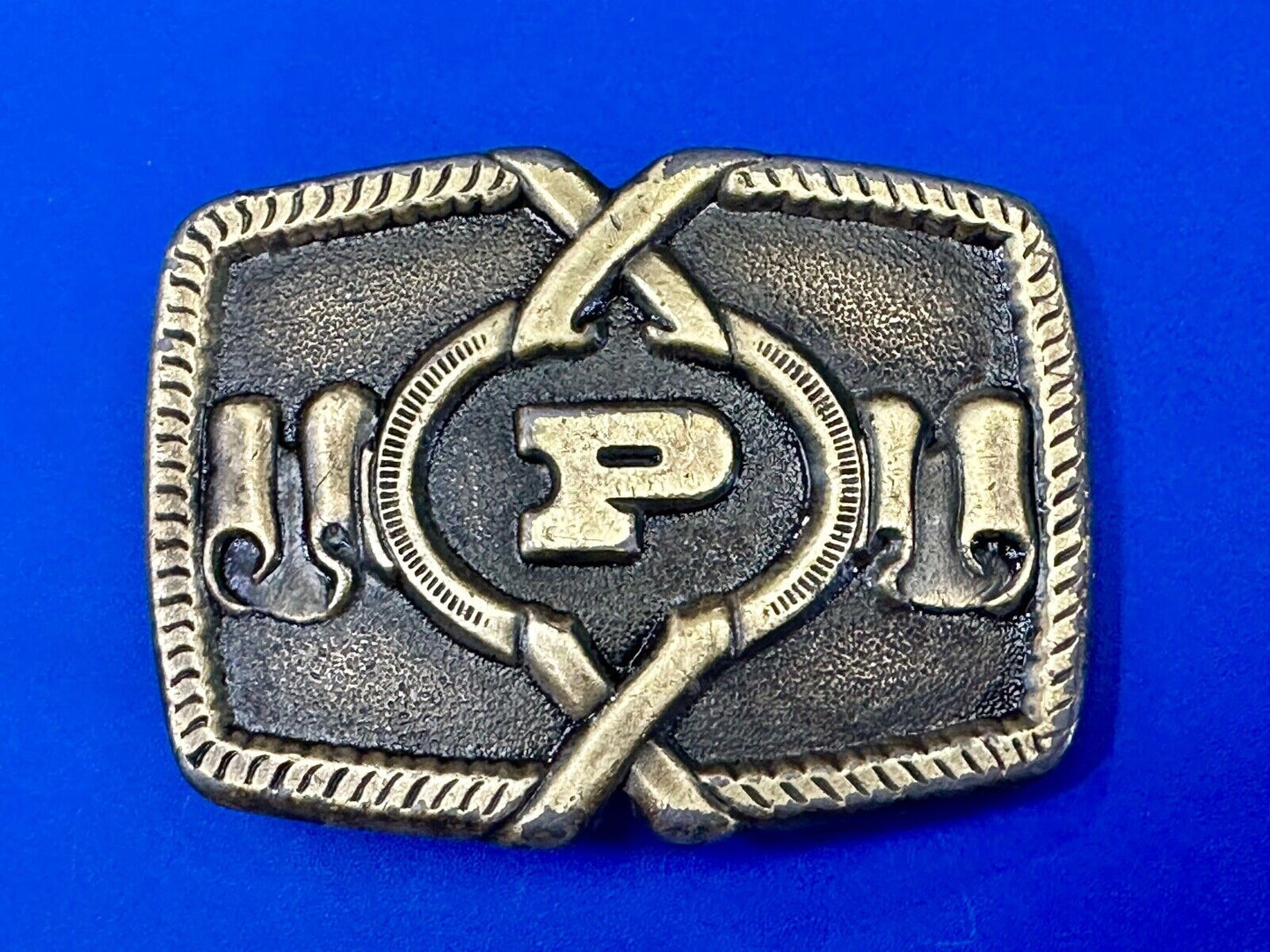 Vintage Letter P - Initial Monogram belt buckle by Oden
