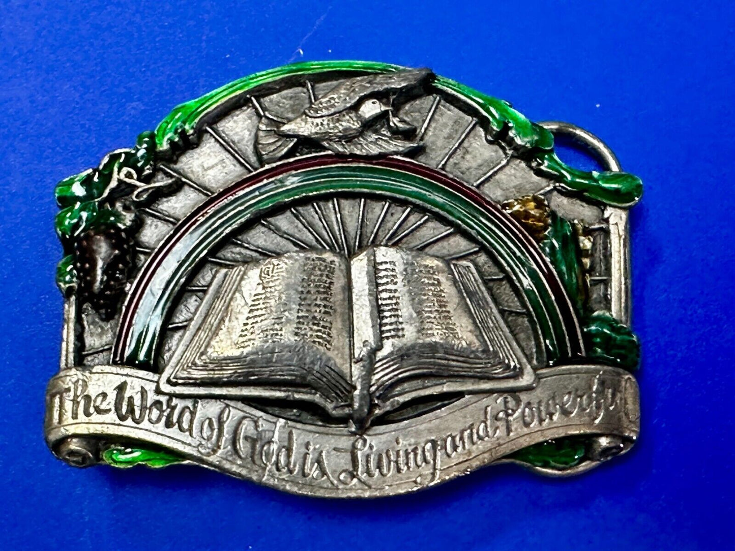 The Word of God is living and powerful Vintage Religious scripture Belt Buckle