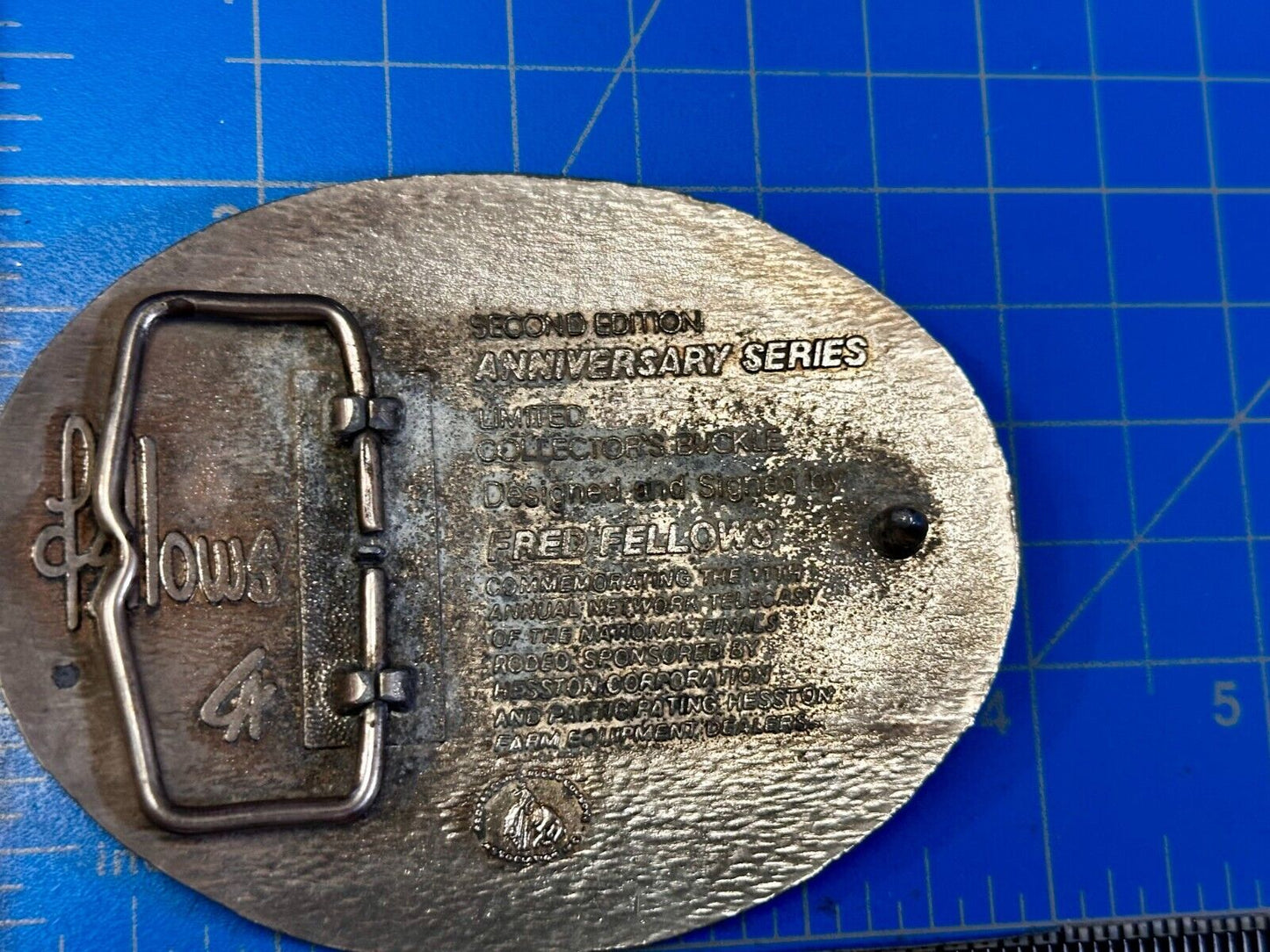 1984 Hesston NFR National Finals Rodeo Cowboys Western Commemorative Belt Buckle