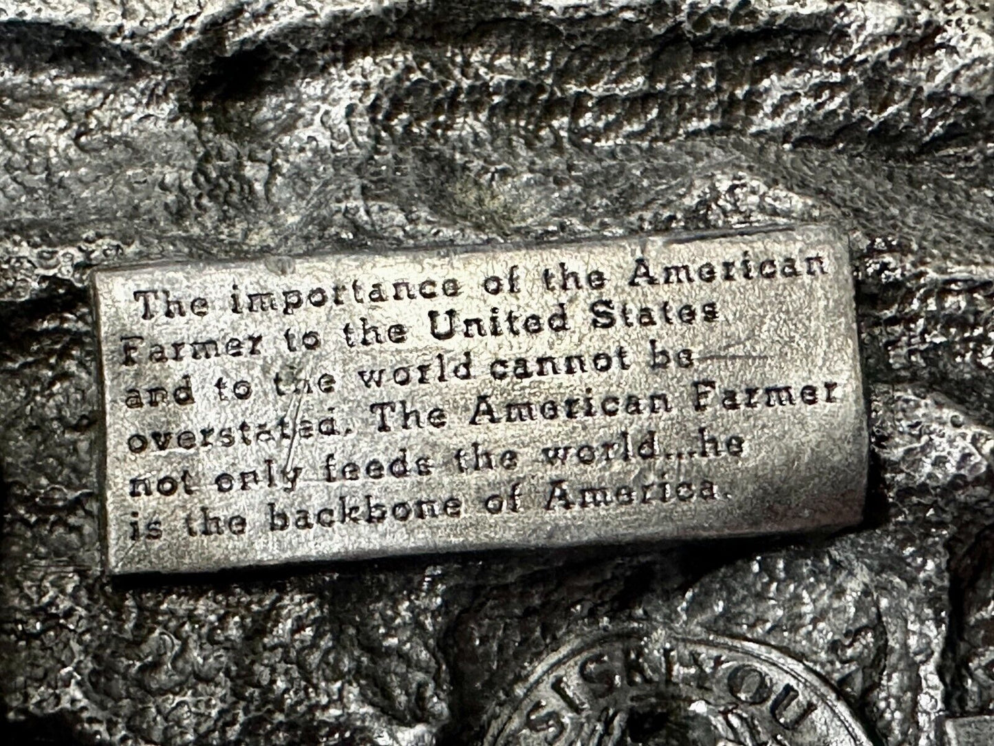 The American Farmer Feeds The World Tractor Farming Commemorative Belt Buckle