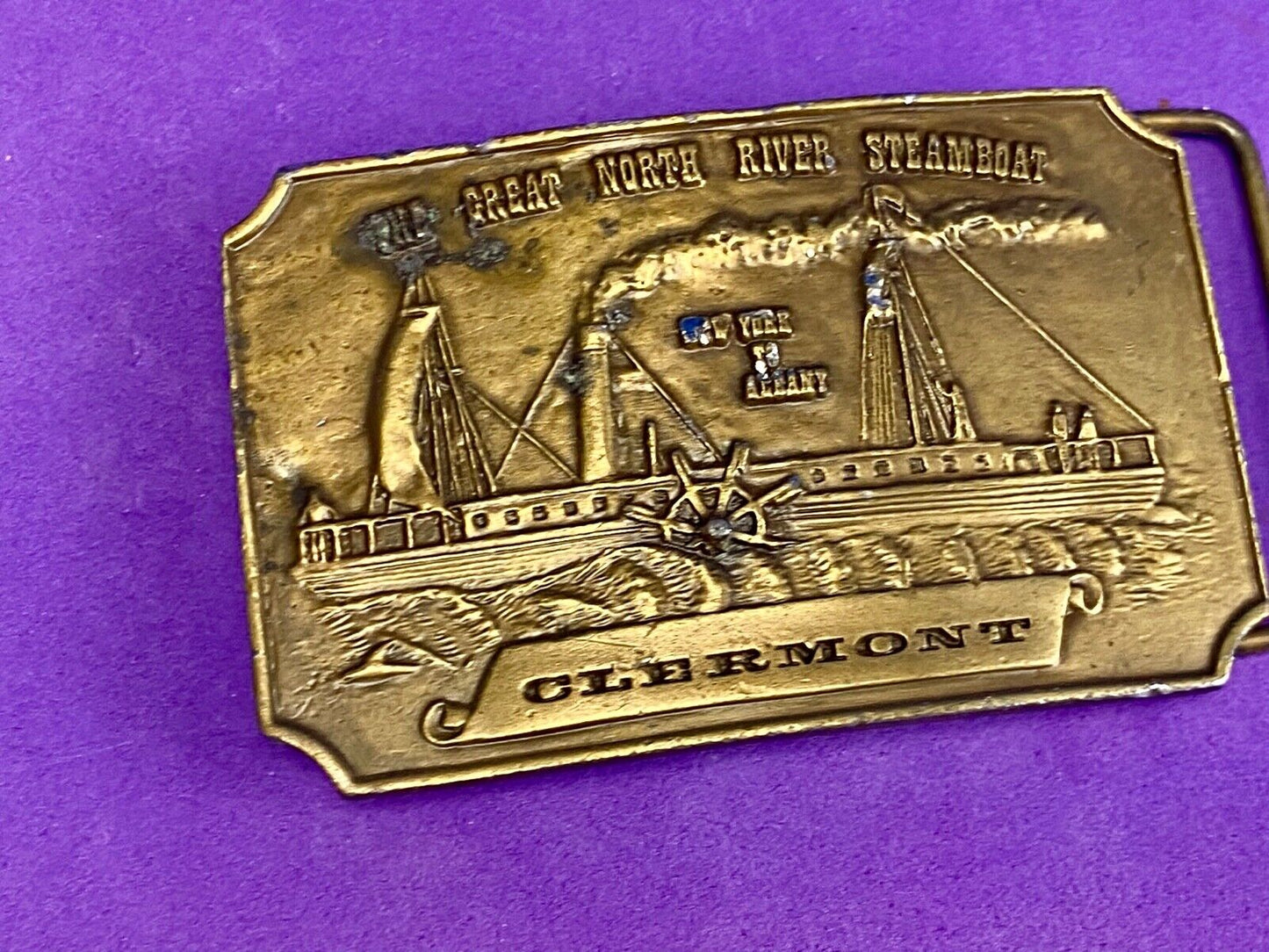 Vintage boat ship belt buckle