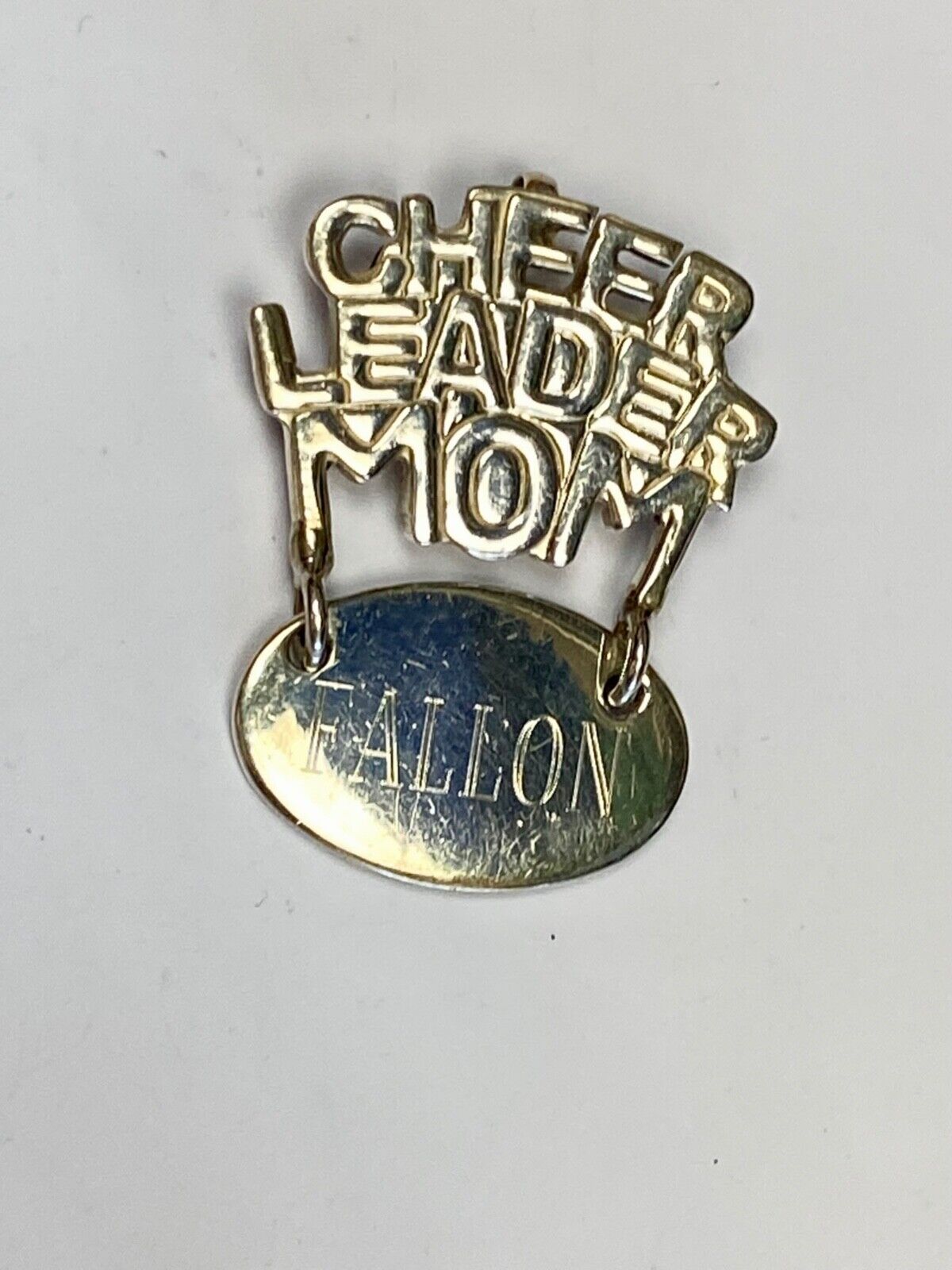 Vintage Cheerleader Mom Sterling Silver 925 Proud Football Mamma! Brooch Pin