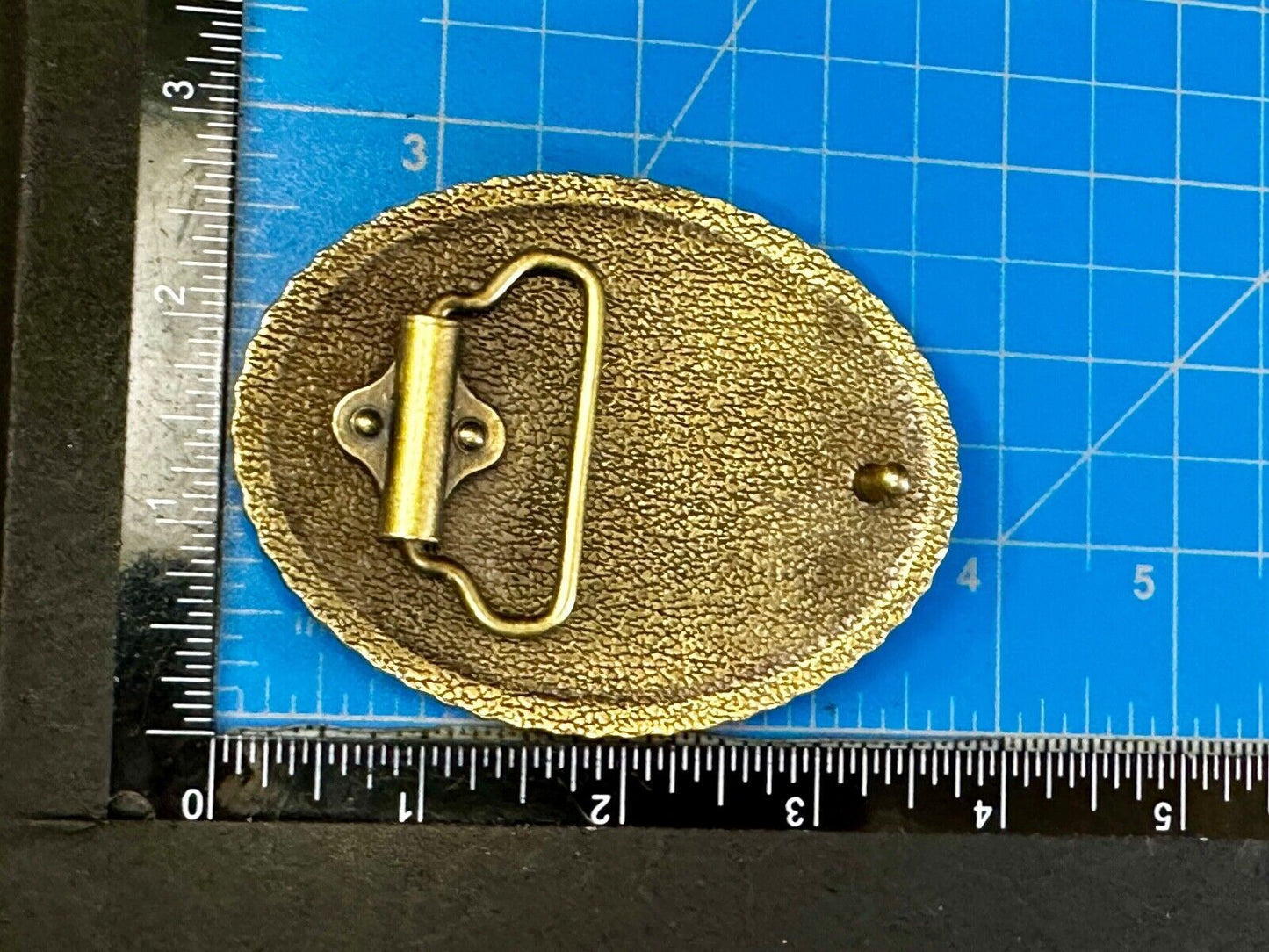 3.5" Wide Texas Longhorn Ornate Engraved Swirl Belt Buckle With Flower Boarder