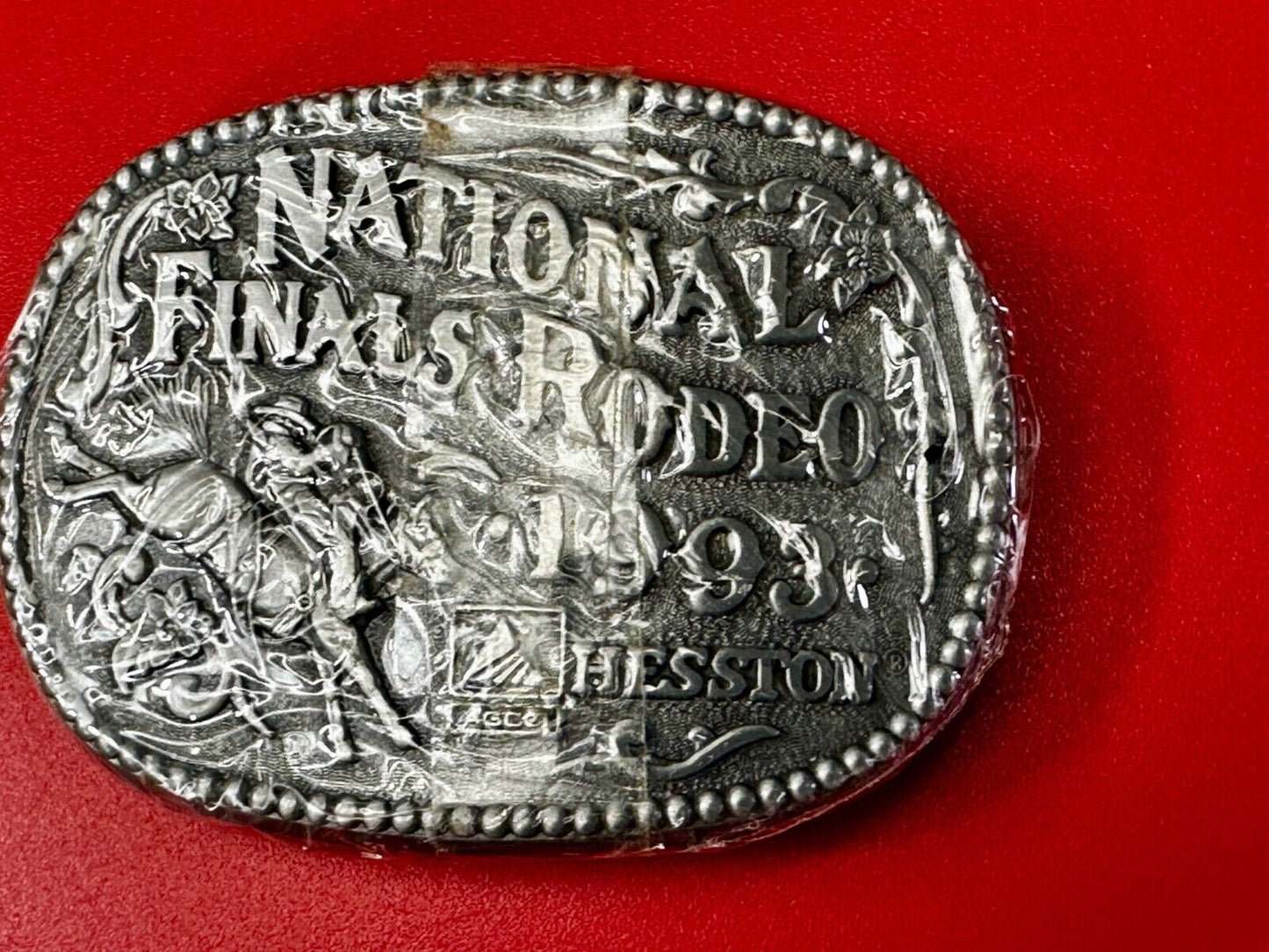 1993 Hesston National Finals Rodeo NFR Cowboys Youth Size NOS Belt Buckle