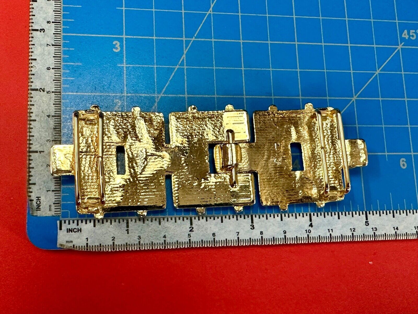 Three Segment gold tone belt buckle signed CK Oucor?
