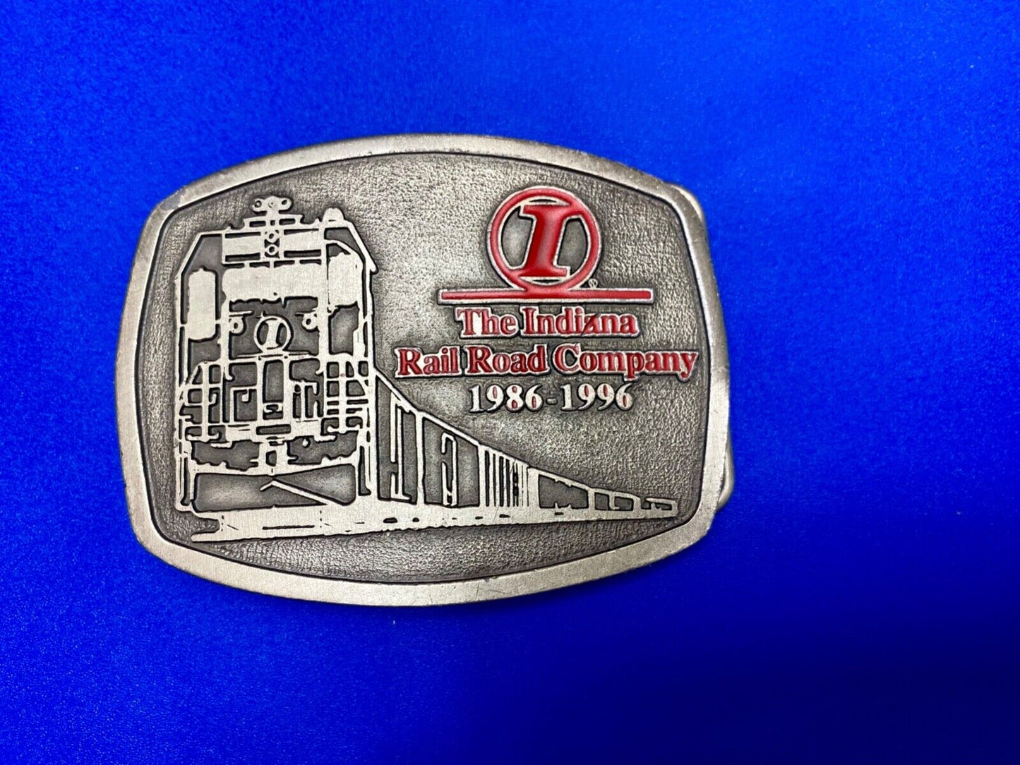 The Indiana Road Road Company 1986- 96 commemorative Train RR belt buckle