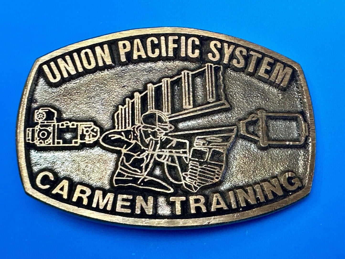 Union Pacific Railroad Train Carmen Training Solid Brass dynabuckle Belt Buckle