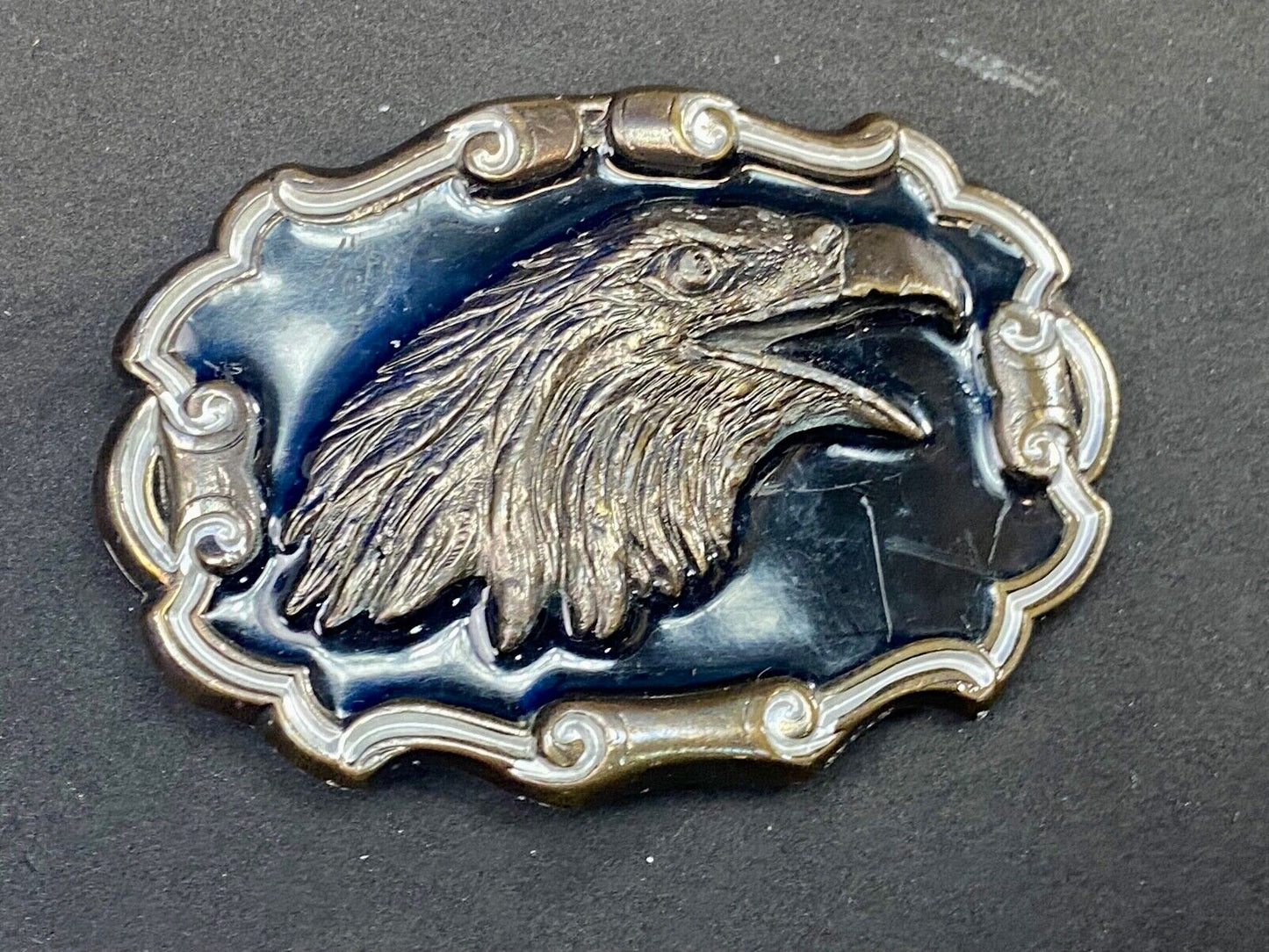 Vintage 1991 The Great Eagle Head Beak Bust - Great American Belt Buckle Co