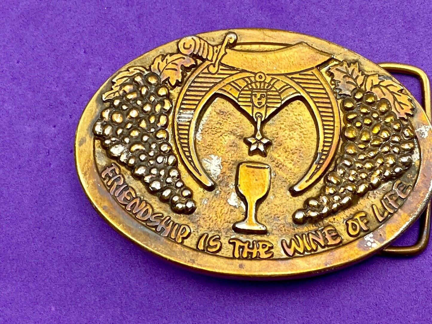 Vintage 1984 - Aahmesd Temple Friendship is the way of life shriners bebb shrine
