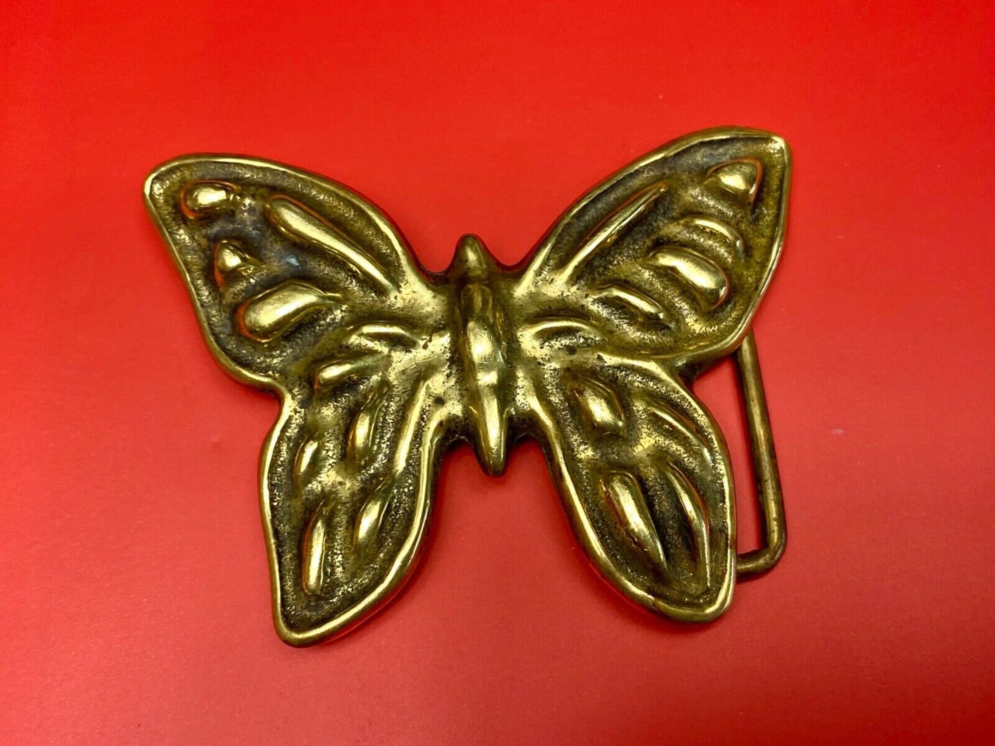 Beautiful Hippy Hobo style solid brass cut out ornate belt buckle
