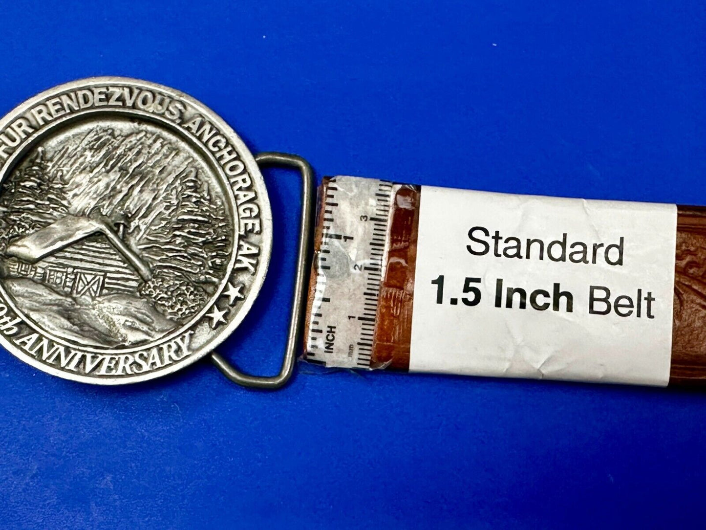 1995 FUR Rendezvous Anchorage Alaska Festival 60Th Anniversary Belt Buckle