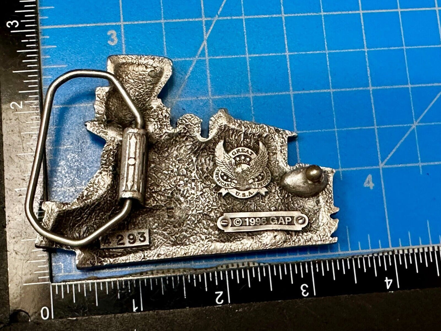 Train Locomotive Steam Engine RailRoad 1986 Great American Products Belt Buckle