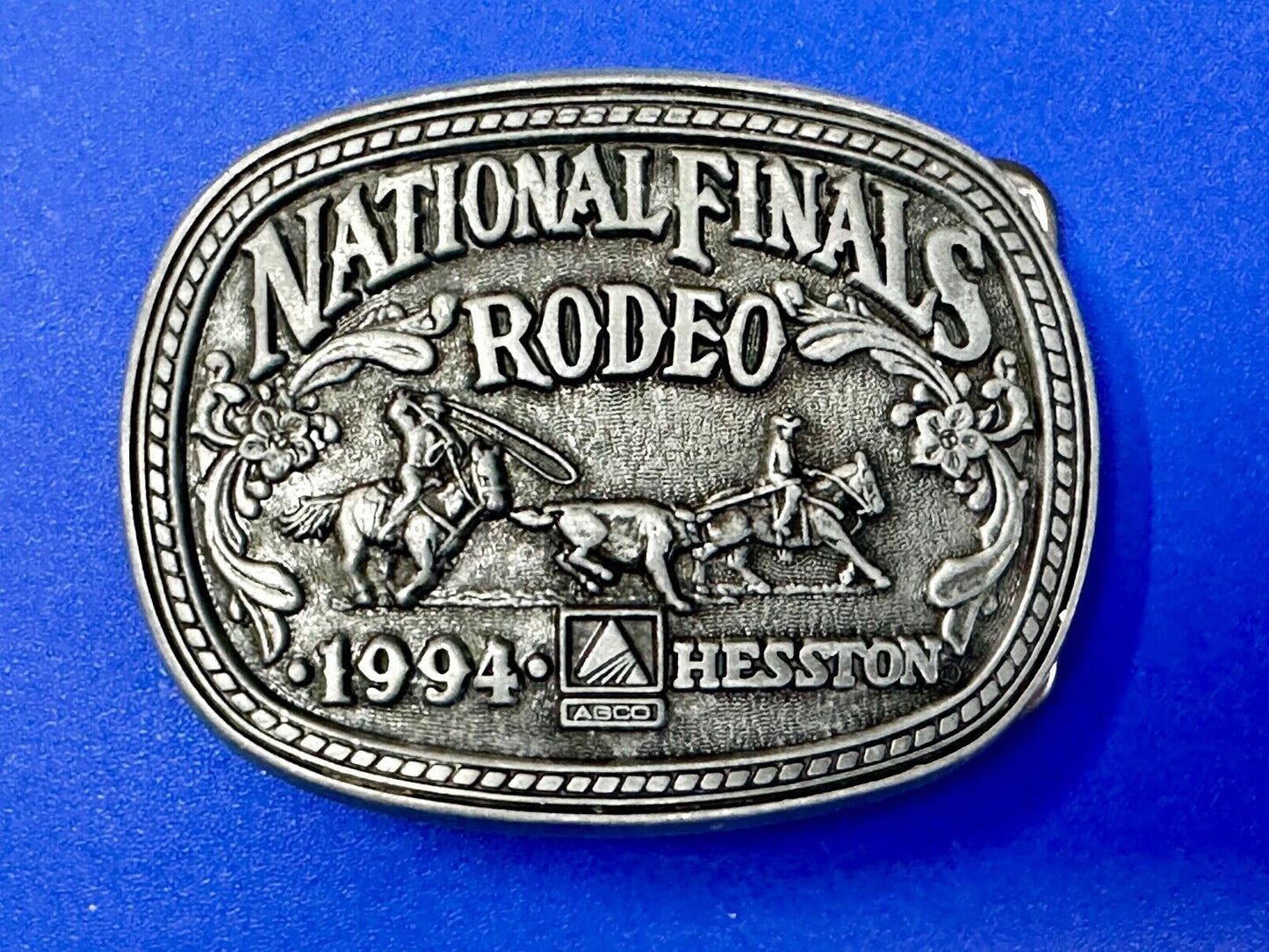 1994 NFR National Finals Rodeo NOS Youth Size Hesston Commemorative Belt Buckle