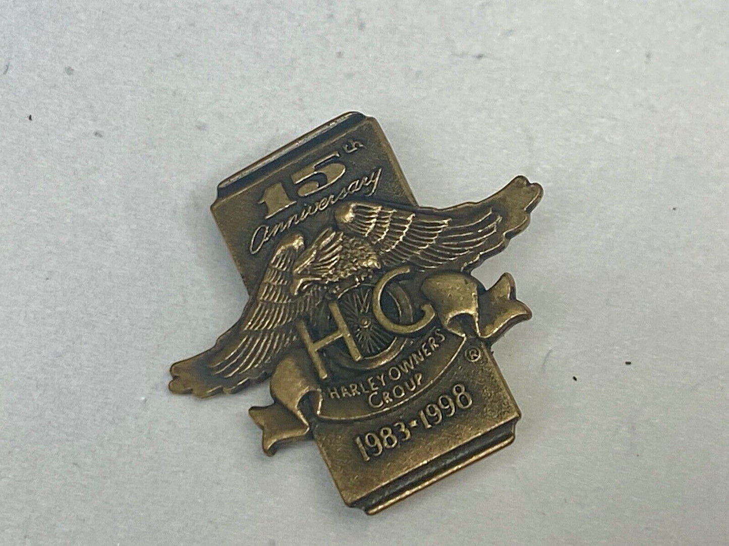 1998 15Th Anniversary Harley Davidson Hog Harley Owners Group Motorcycles Pin