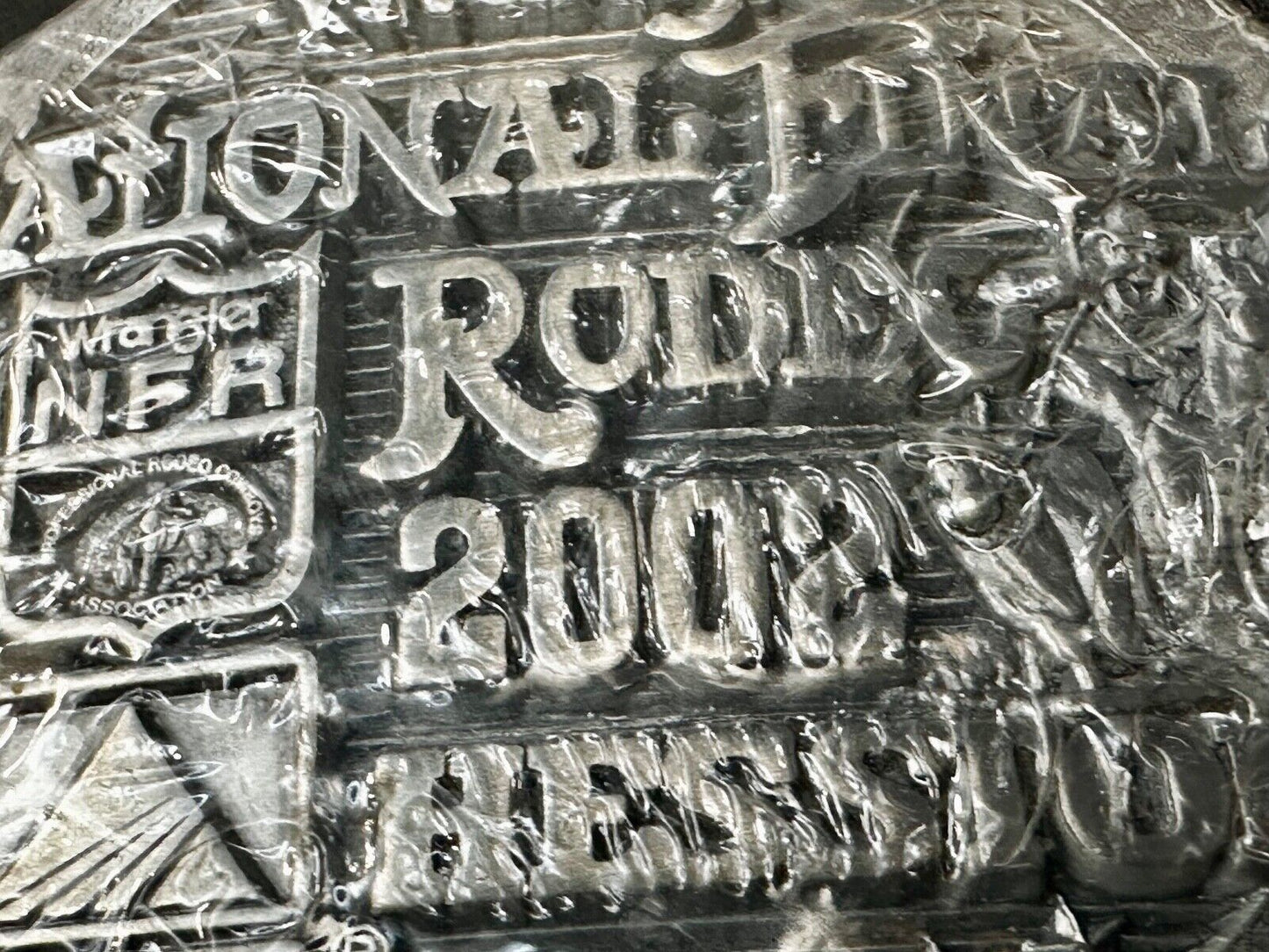 2002 NFR National Finals Rodeo NOS Youth Size Montana Silversmiths Belt Buckle