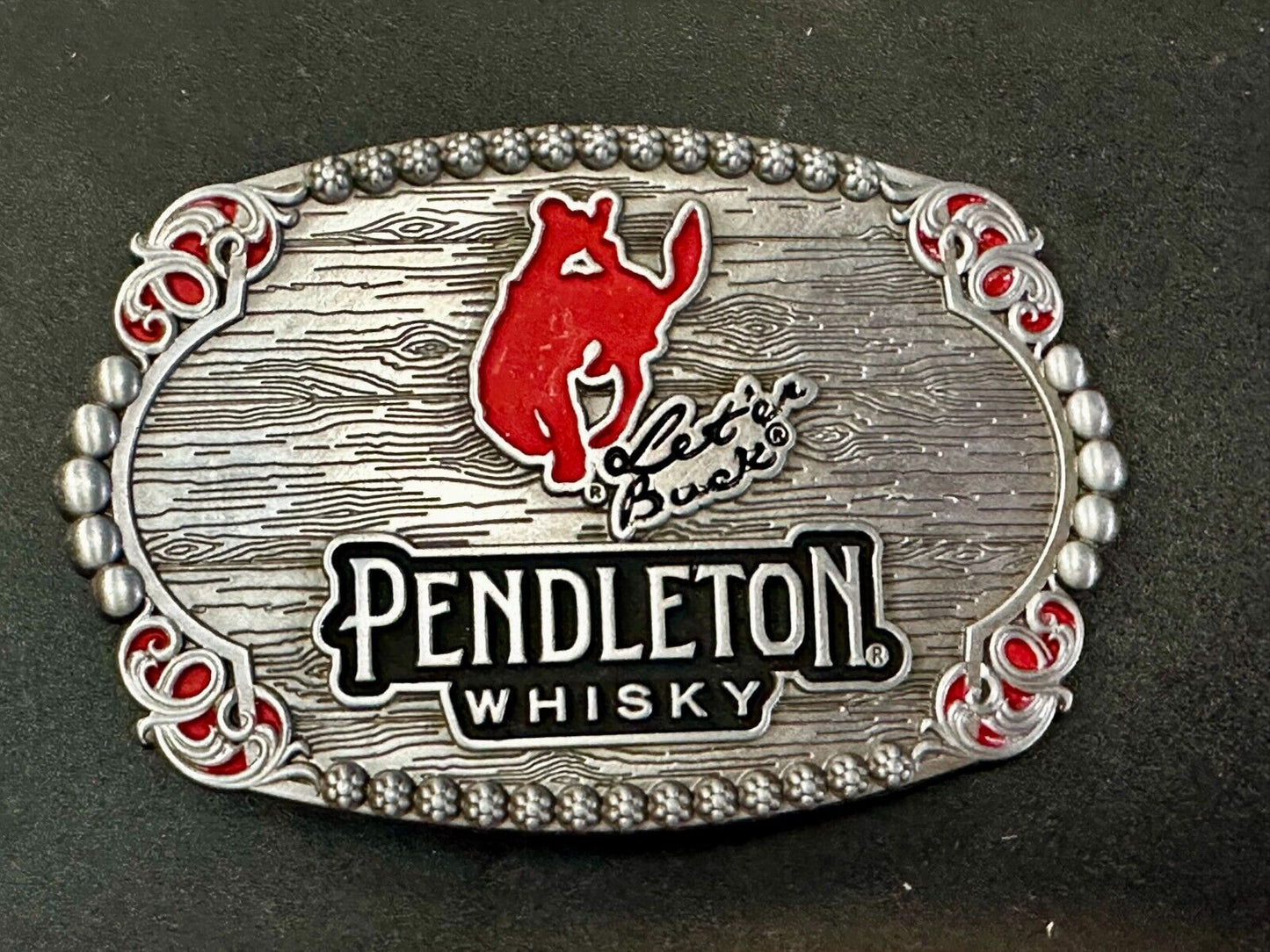 2023 Pendleton Whiskey Let'er Buck Rodeo Cowboy Montana Silversmiths Belt Buckle