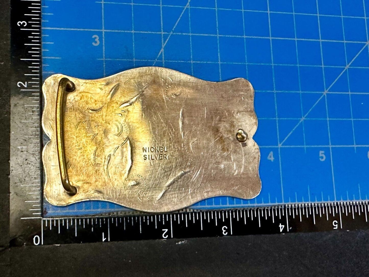 Vintage engraved western flower swirl belt buckle for craft project or to wear!