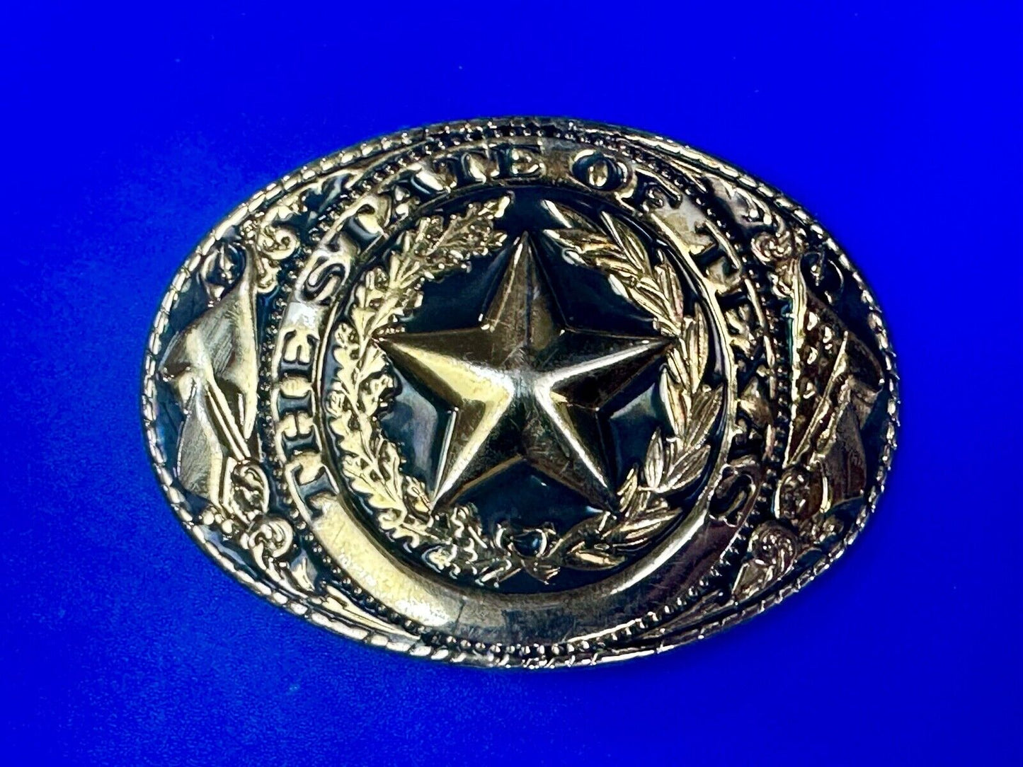 The Great State of Texas Star & Flag & Pride! USA made belt buckle marked W