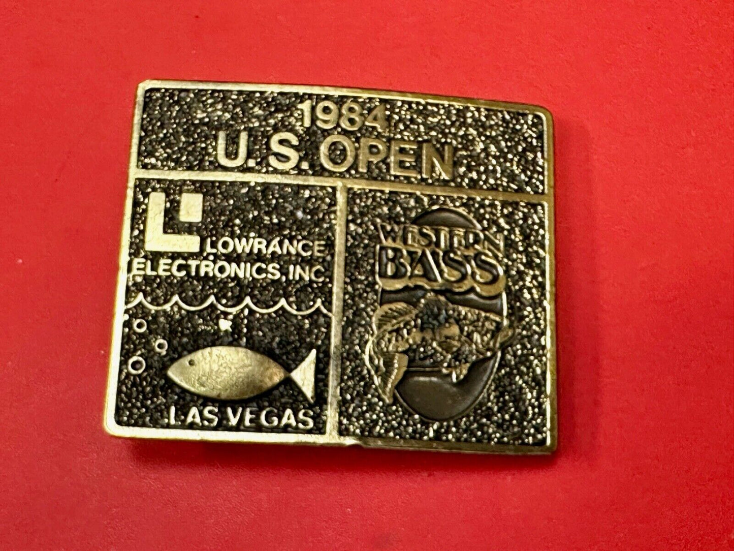 1984 US Open -Western Bass Lawrence Electronics The Great American Belt Buckle