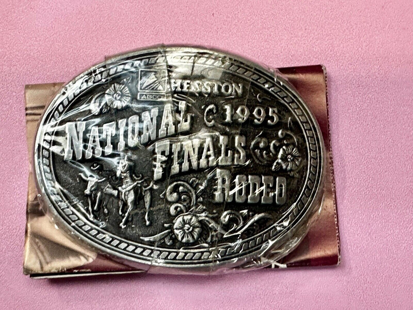 1995 NFR National Finals Rodeo NOS Youth Size Western Belt Buckle