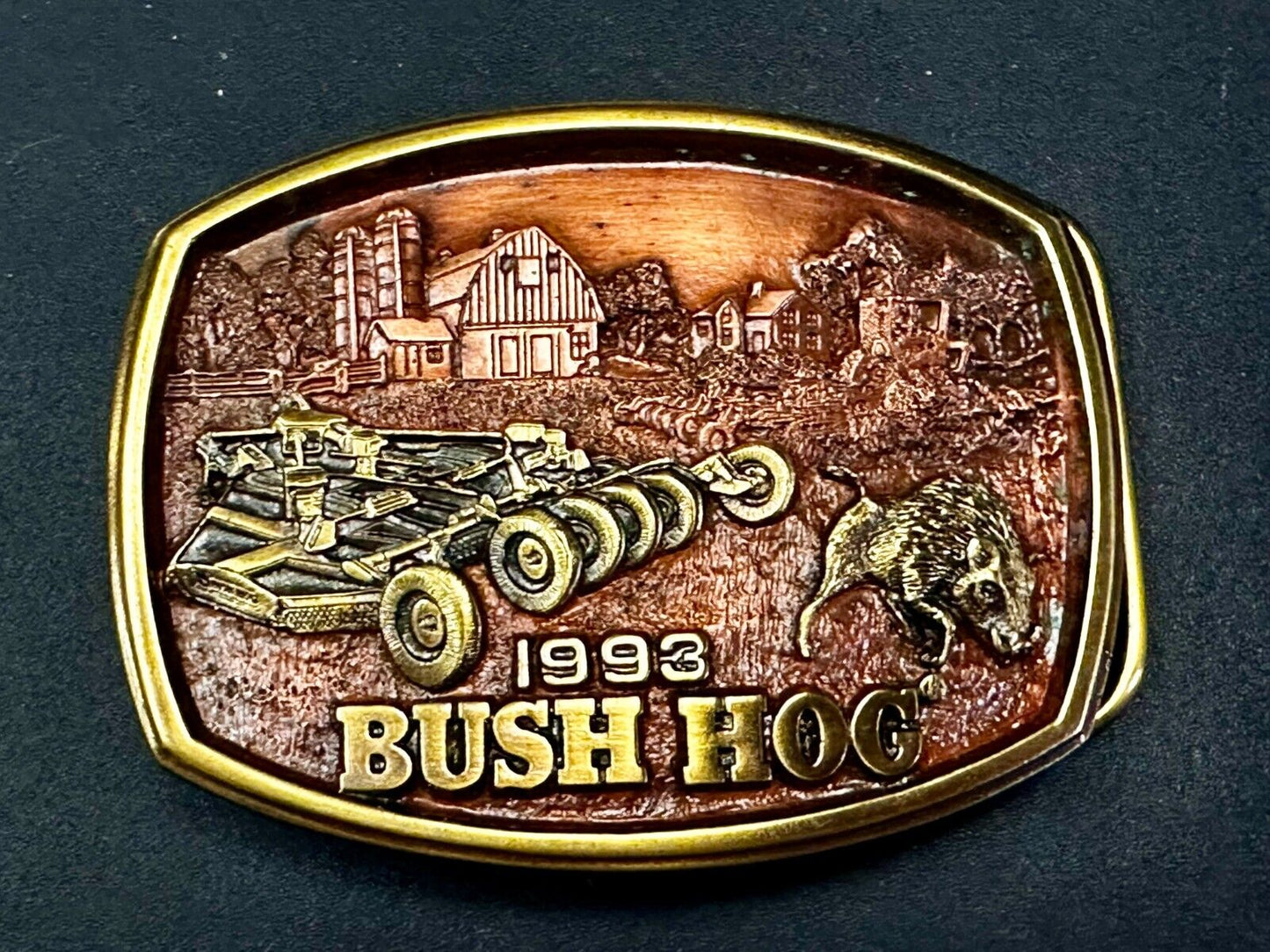 1993 Bush Hog The Legend Agriculture Machine Co. Commemorative Belt Buckle
