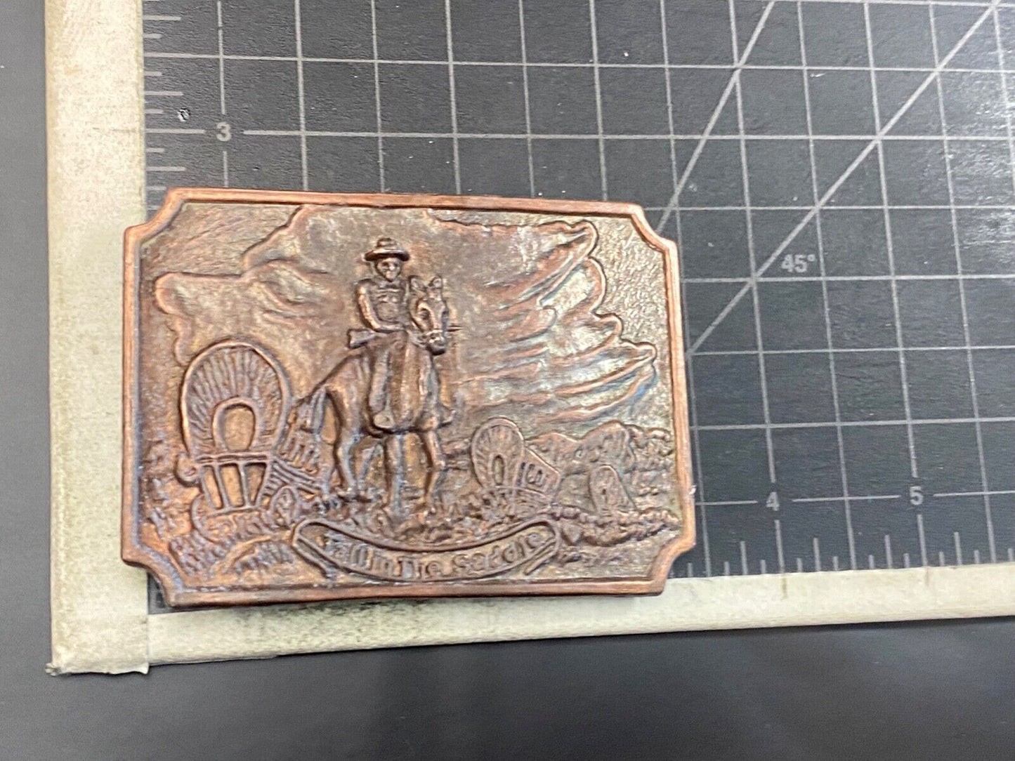 Tall in the Saddle - Western Horse and Cowboy way of life! belt buckle