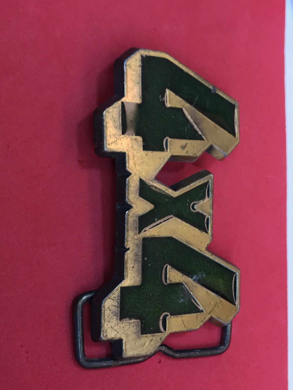 Vintage 4 x 4 by - Truck Engine gear shift trucker auto Belt Buckle