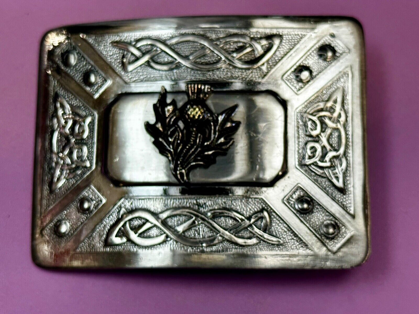 Bird? Eagle? Native American? Unknown Two Tone Rectangular Vintage Belt Buckle