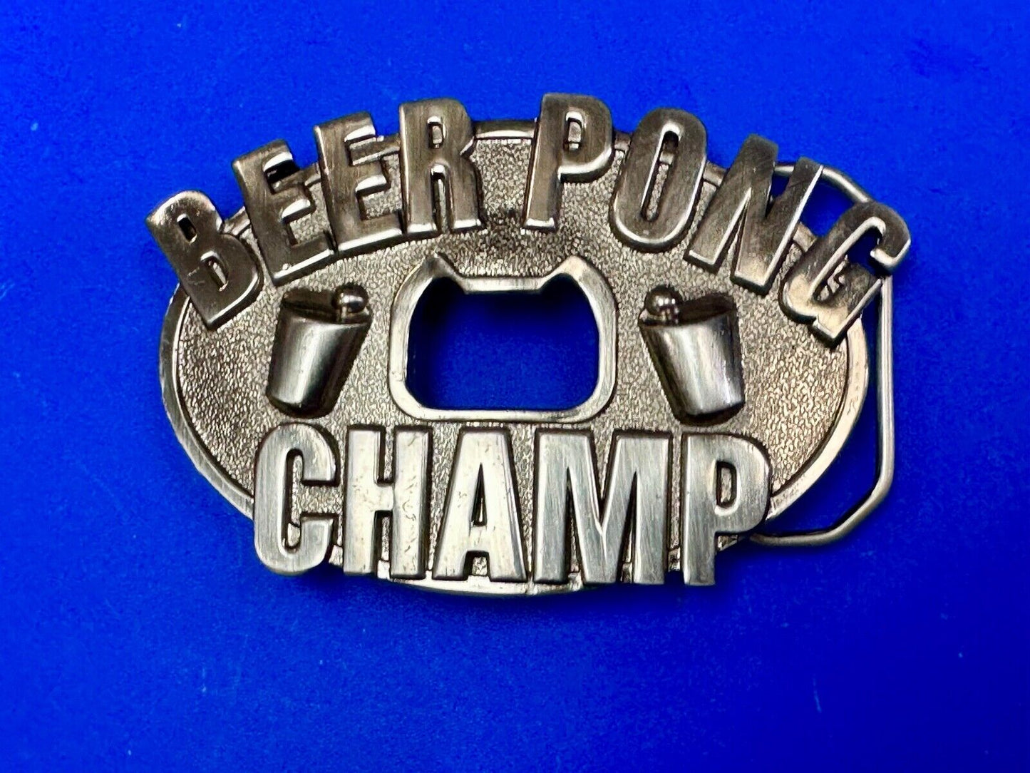 Beer Pong Champ Bottle Opener, Belt Buckle Award funny Novelty by Kalan