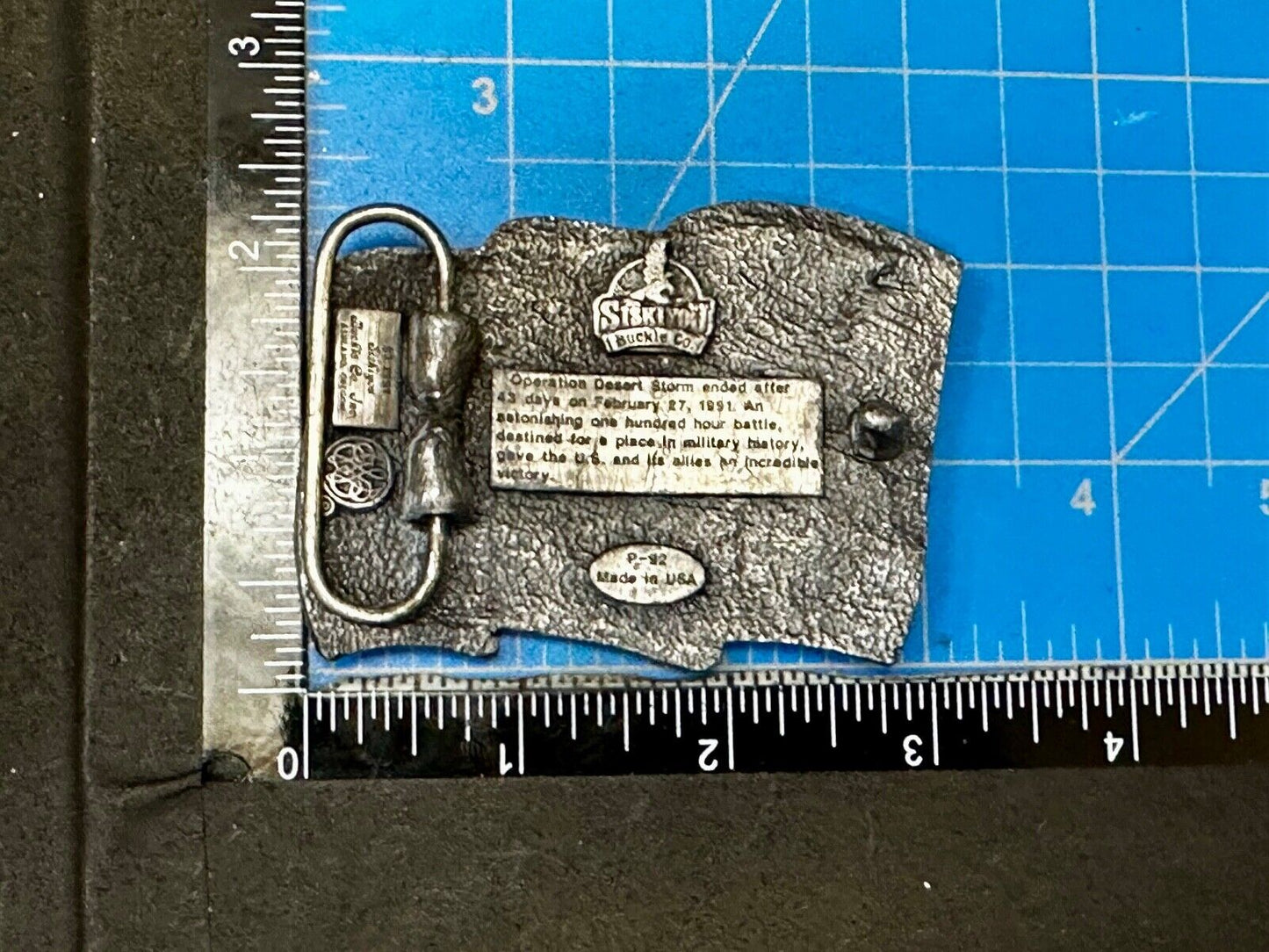 1991 Siskiyou Operation Desert Storm Belt Buckle P-92 -All Military