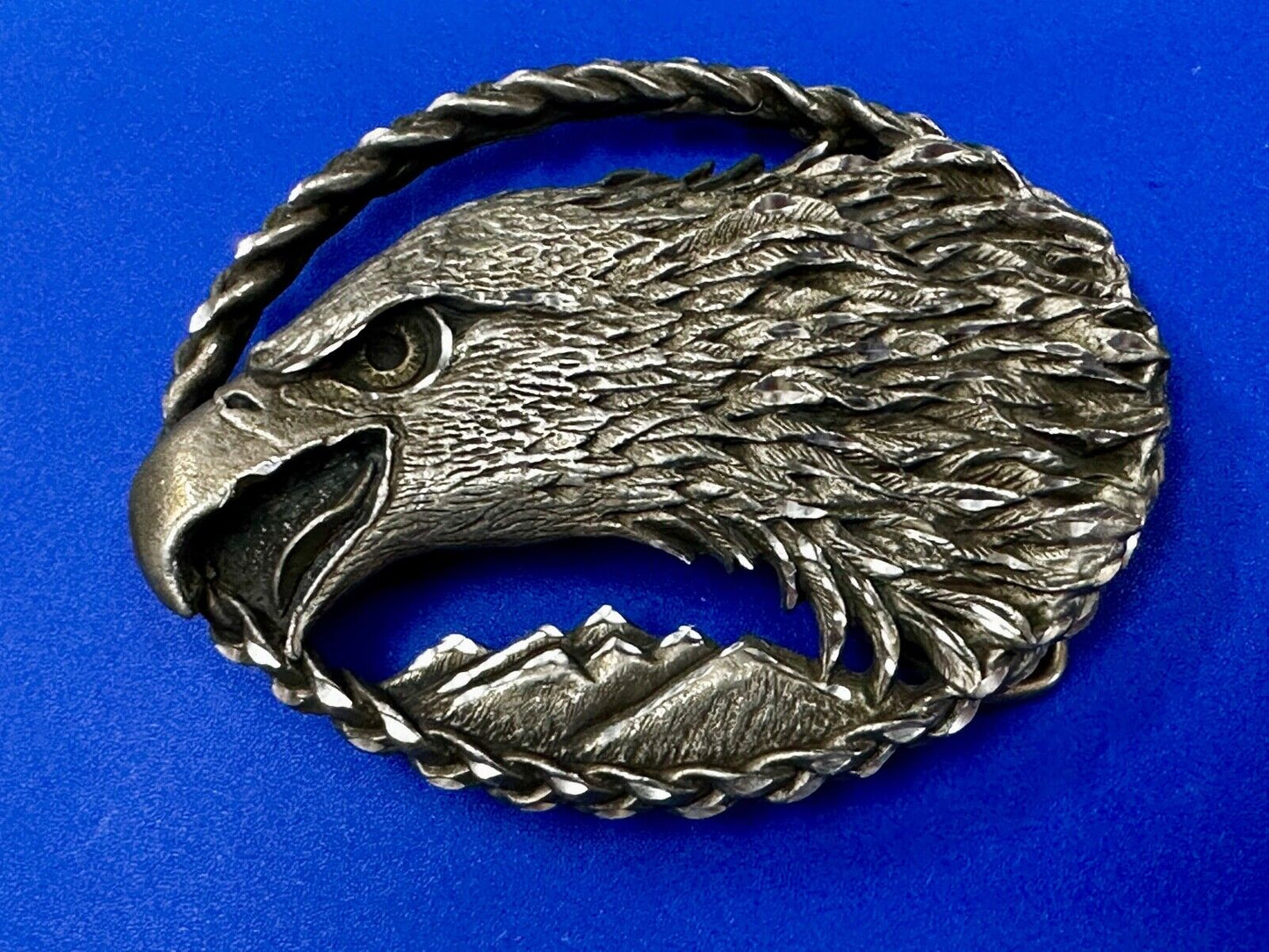 Vintage Eagles Head - Sharp Beak. cutout 1993 EGE Western Belt Buckle