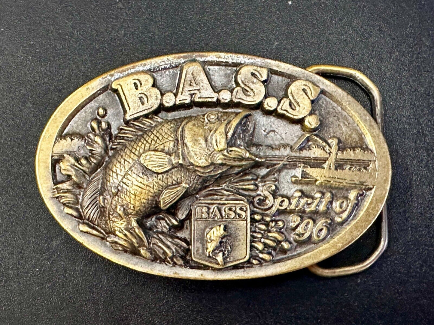 Bass Anglers Sportsman Society Spirit of 76 Bicentennial Fishing Belt Buckle