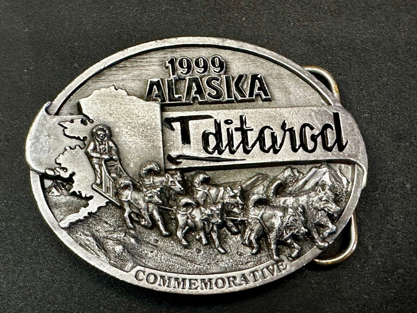 1999 Alaska Iditarod Commemorative Belt Buckle by Siskiyou