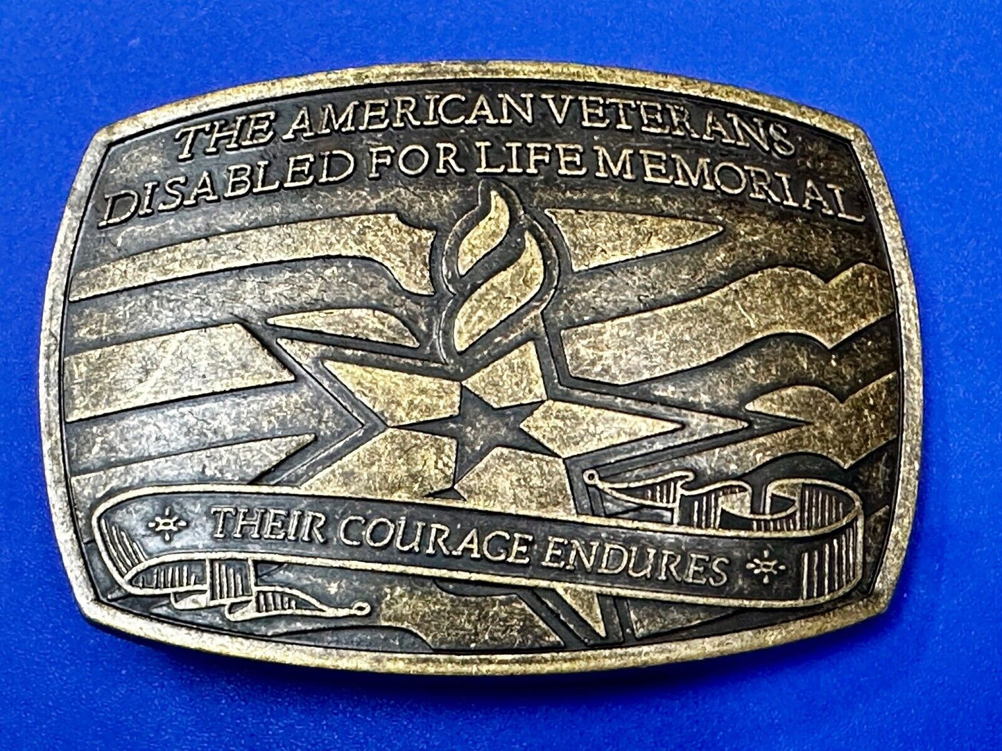 The American Veterans Disabled for life Memorial Commemorative Belt Buckle