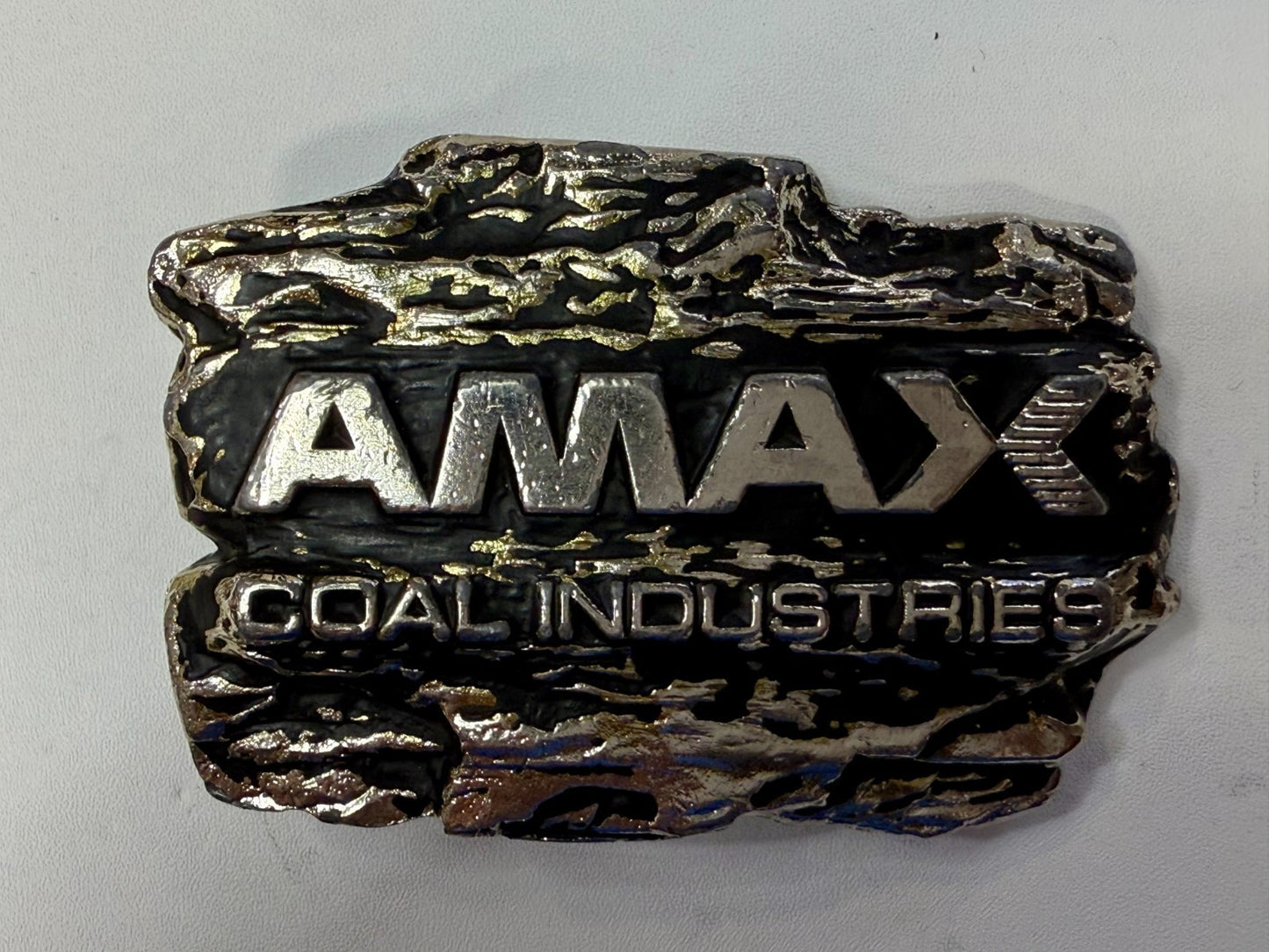AMAX Coal Industries Mining Company Commemorative Vintage 70's Belt Buckle