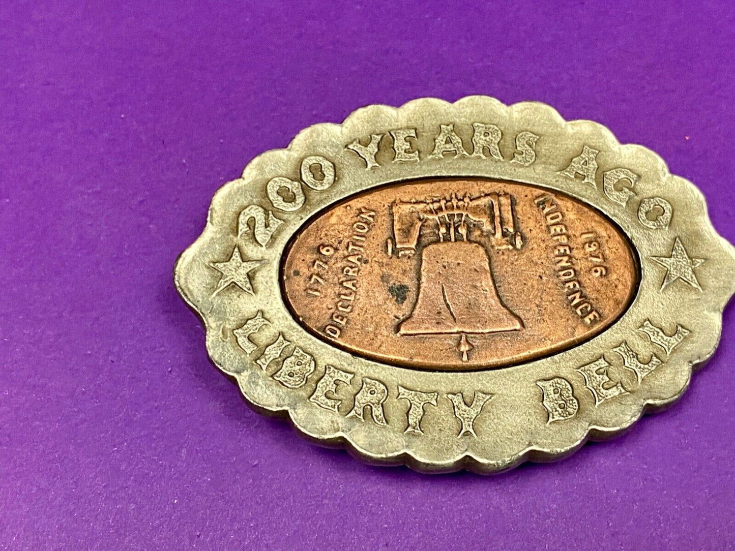 200 Year Celebration Of Liberty Bell - Declaration Of Independence Belt Buckle