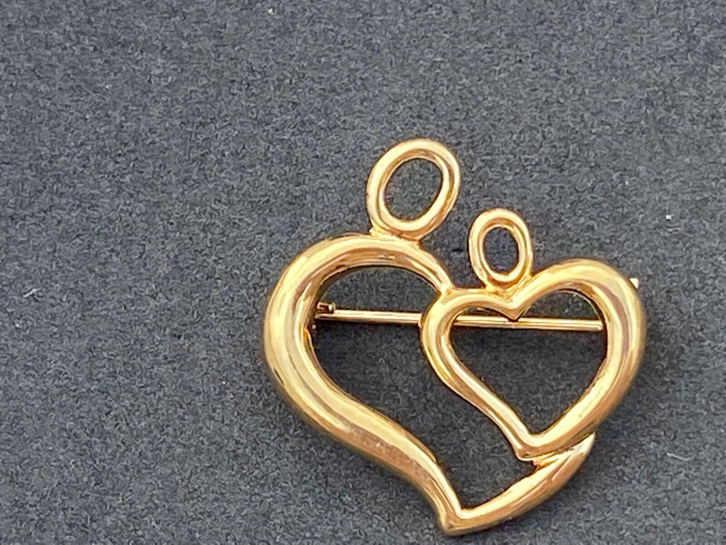 Vintage Brooch Scatter Pin Tie Tac Signed CTA Heart Victorian Antiqued
