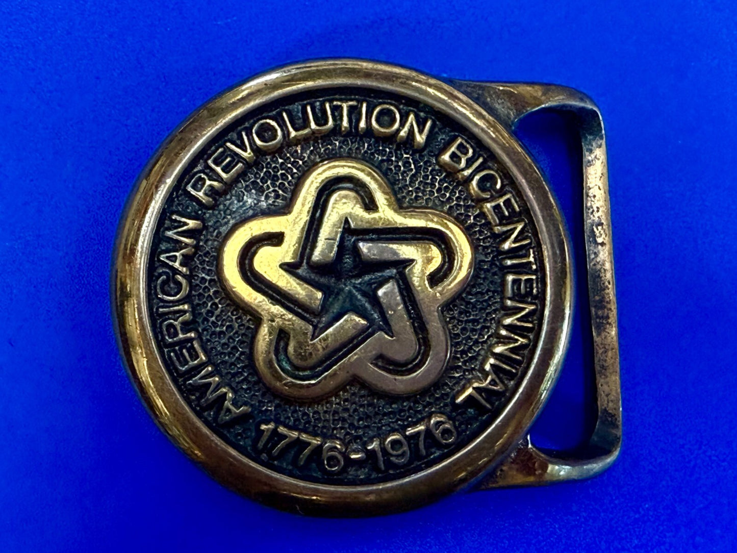 American Revolution Bicentennial Solid Brass Taylor Music Nashville Belt Buckle