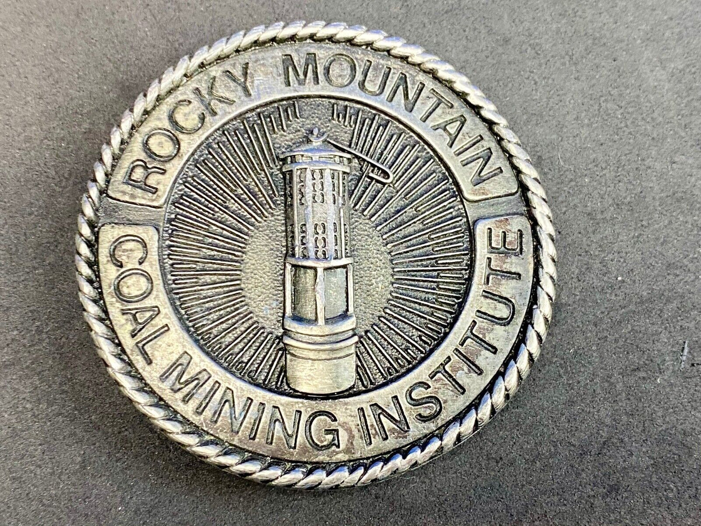 Vintage 1982 Silvertone ROCKY MOUNTAIN COAL MINING INSTITUTE Belt Buckle