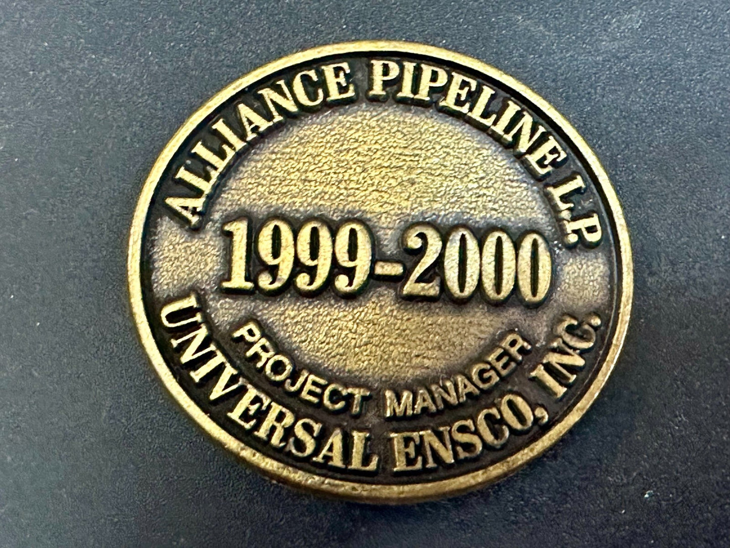 Alliance Pipeline L.P Gas 1999-2000 Project Manager Universal Ensco Belt Buckle