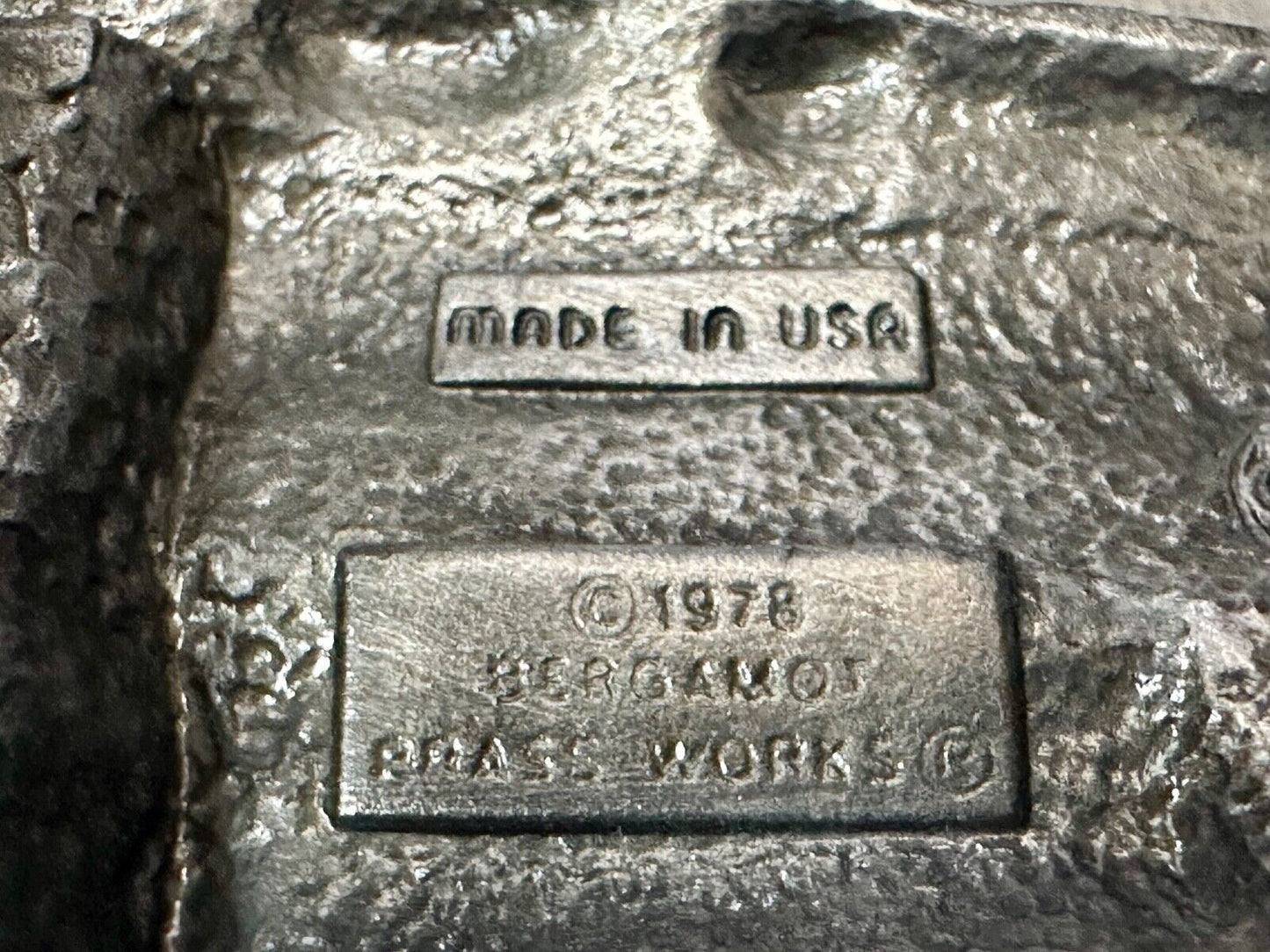 Train Rail Road Steam Engine RR vintage 1978 Bergamot Brass Works belt buckle