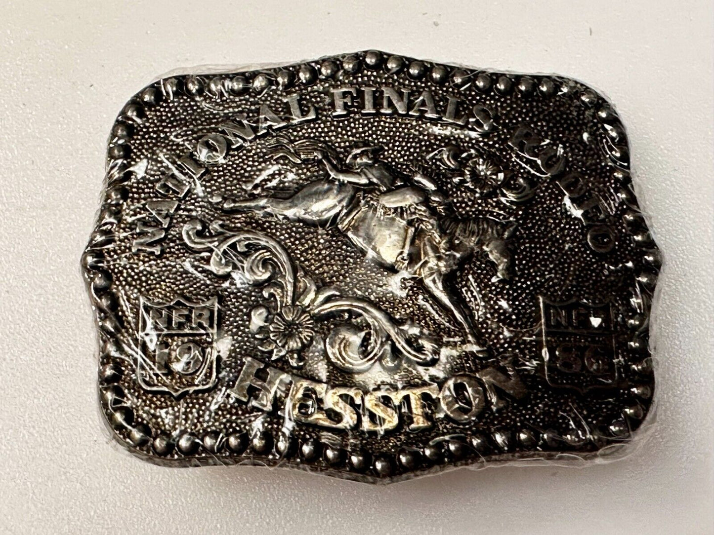 1986 Hesston NFR National Finals Rodeo YOUTH SIZE Western Collectors Belt Buckle