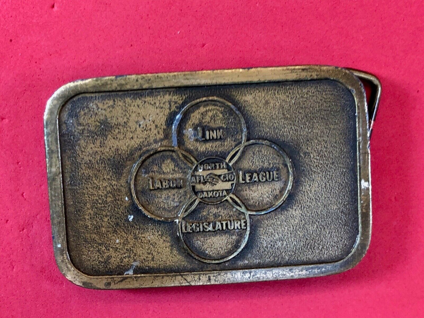 Vintage AFL-CIO North Dakota - Labor League Legislature belt buckle