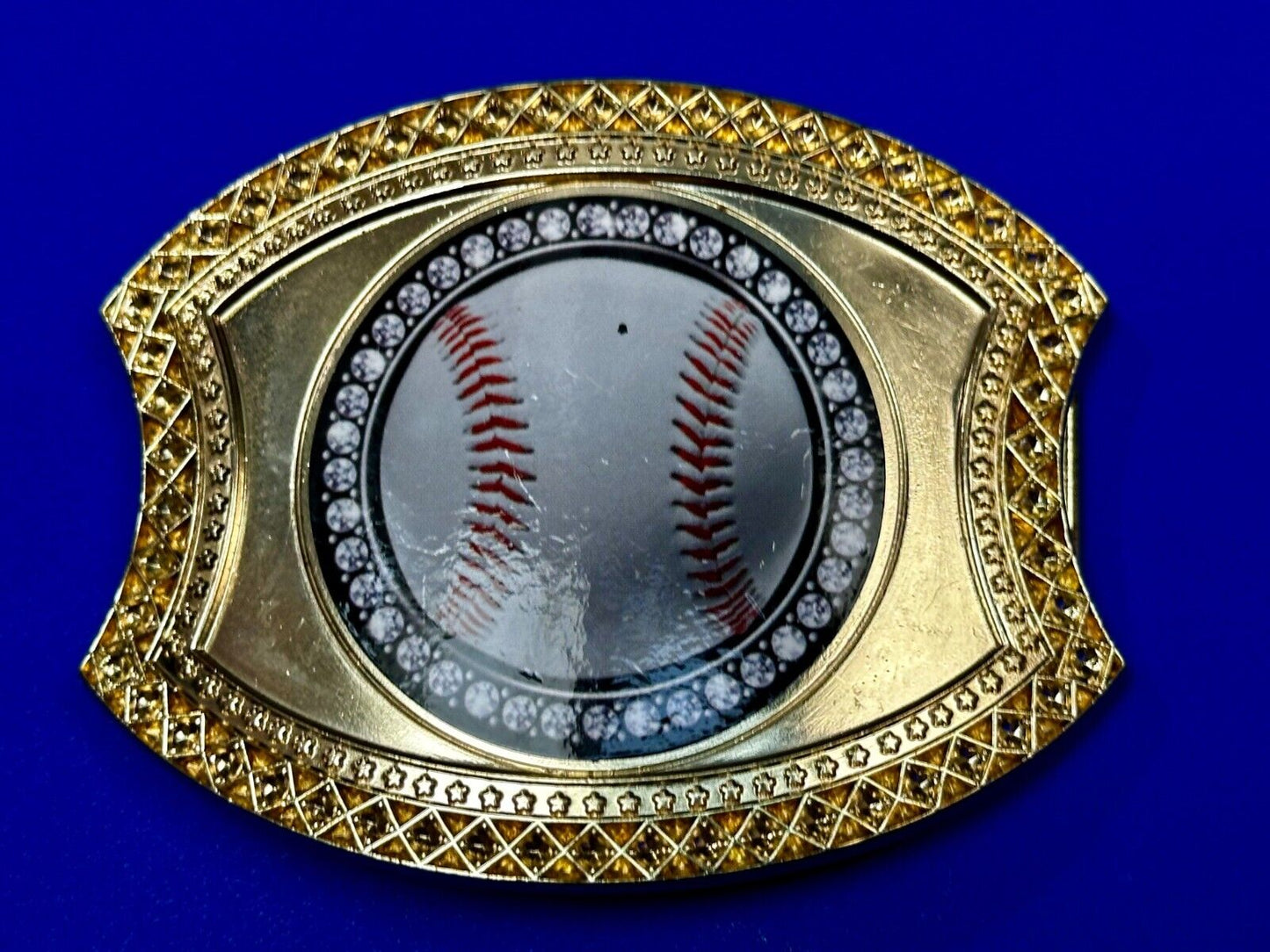 Baseball Lover's Ultimate Fan Gift - Rhinestone Accented Belt Buckle by Crown